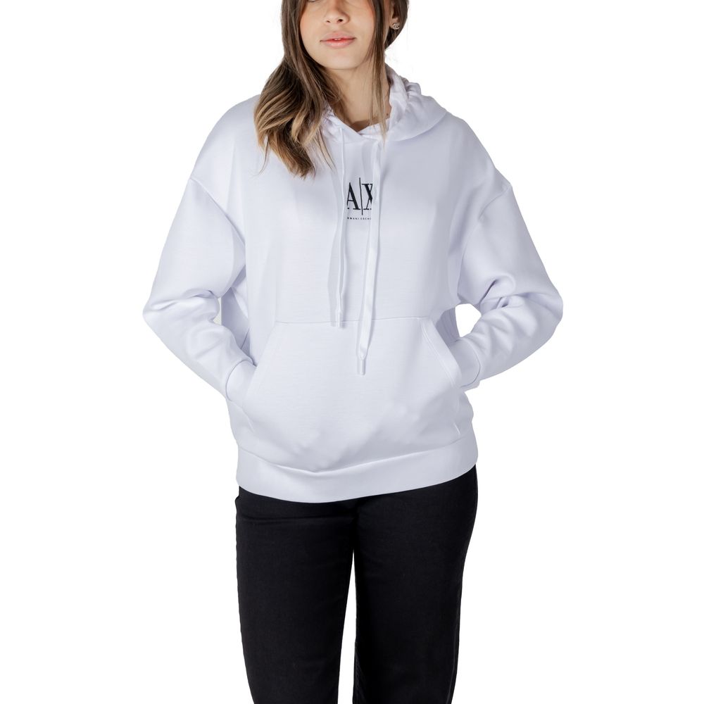 Armani Exchange White Cotton Hoody