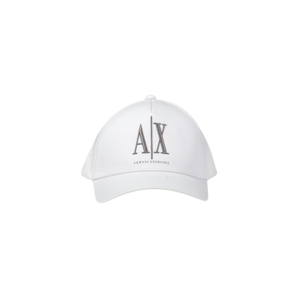 Armani Exchange White Cotton Caps Baseball Hat