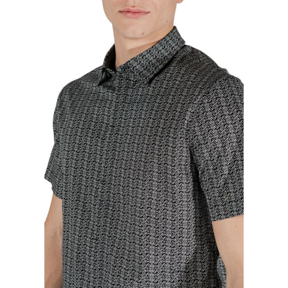 Armani Exchange Black Cotton Shortsleeve