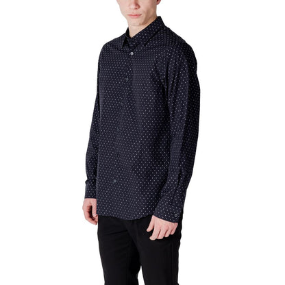 Armani Exchange Blue Cotton Shirt