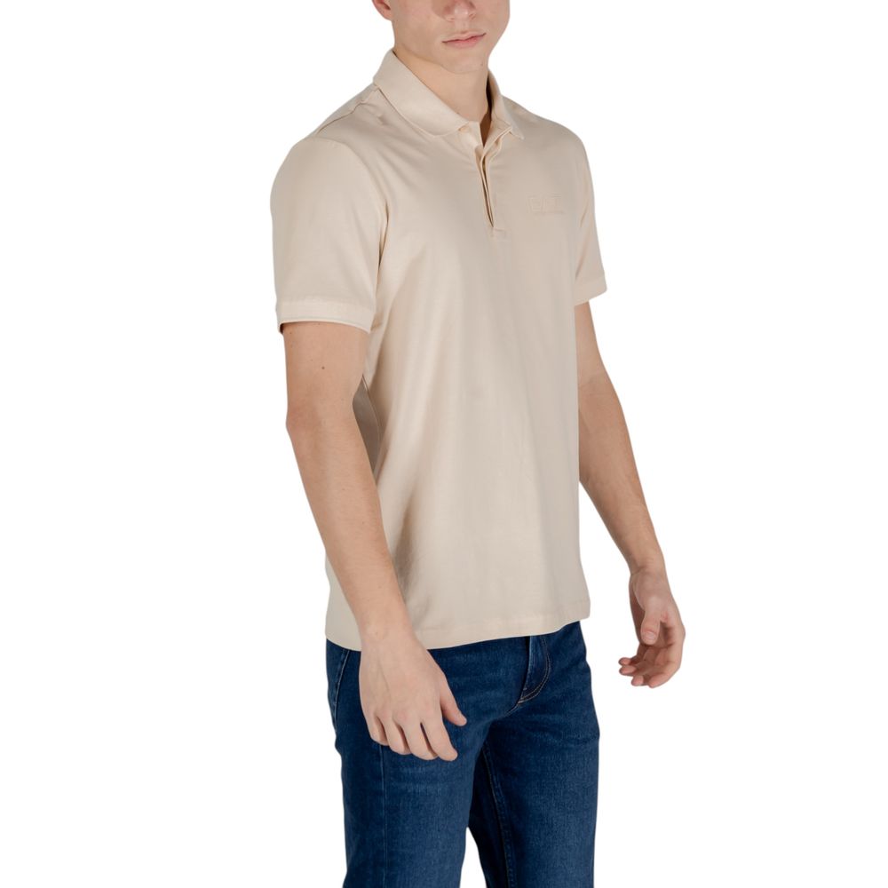 EA7 Emporio Armani Beige Cotton Polo Shirt