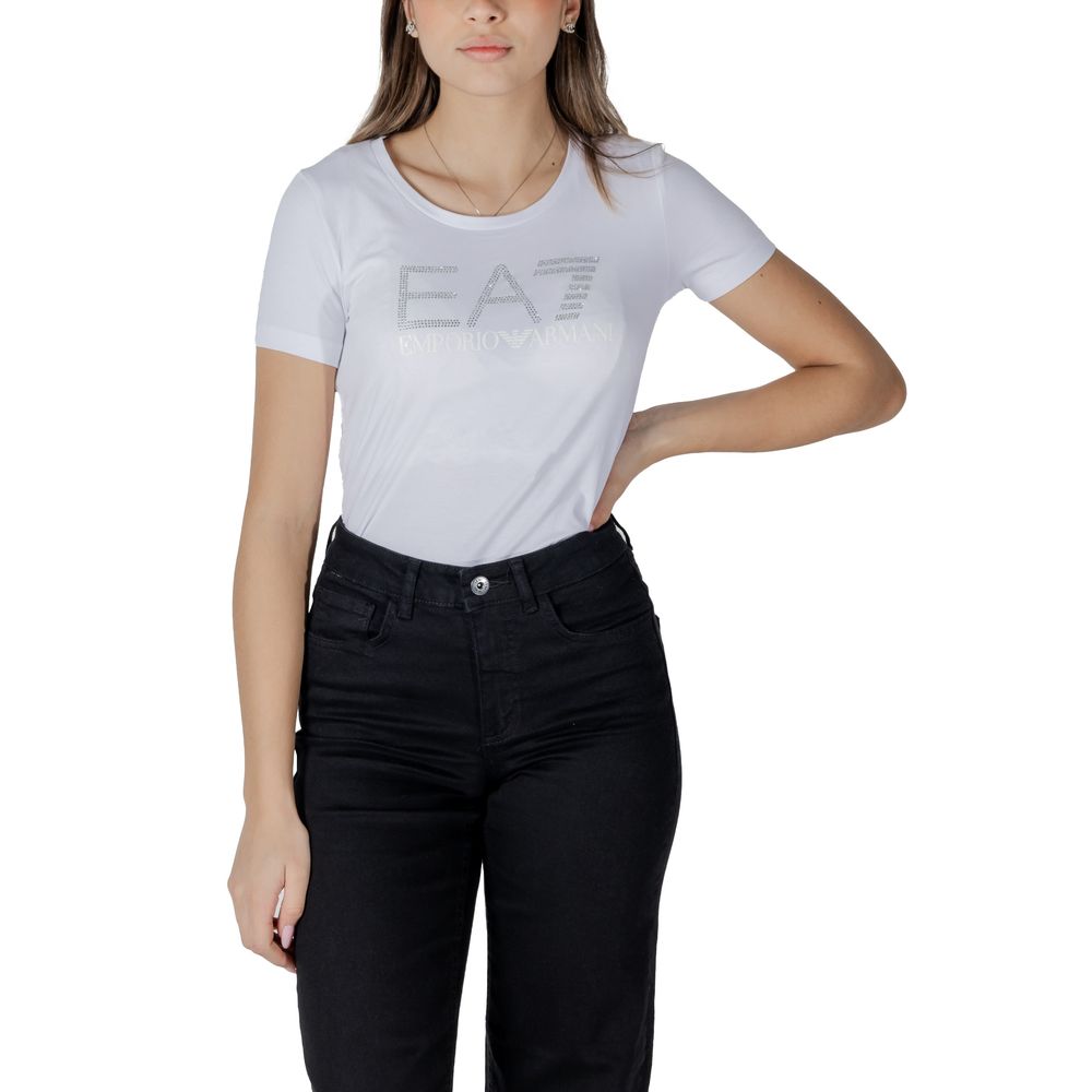 EA7 Emporio Armani White Cotton T-Shirt