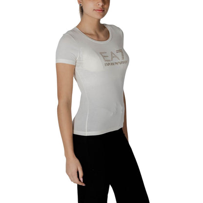 EA7 Emporio Armani Cream Modal T-Shirt