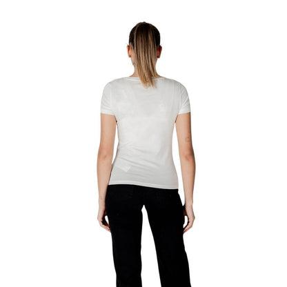 EA7 Emporio Armani Cream Modal T-Shirt