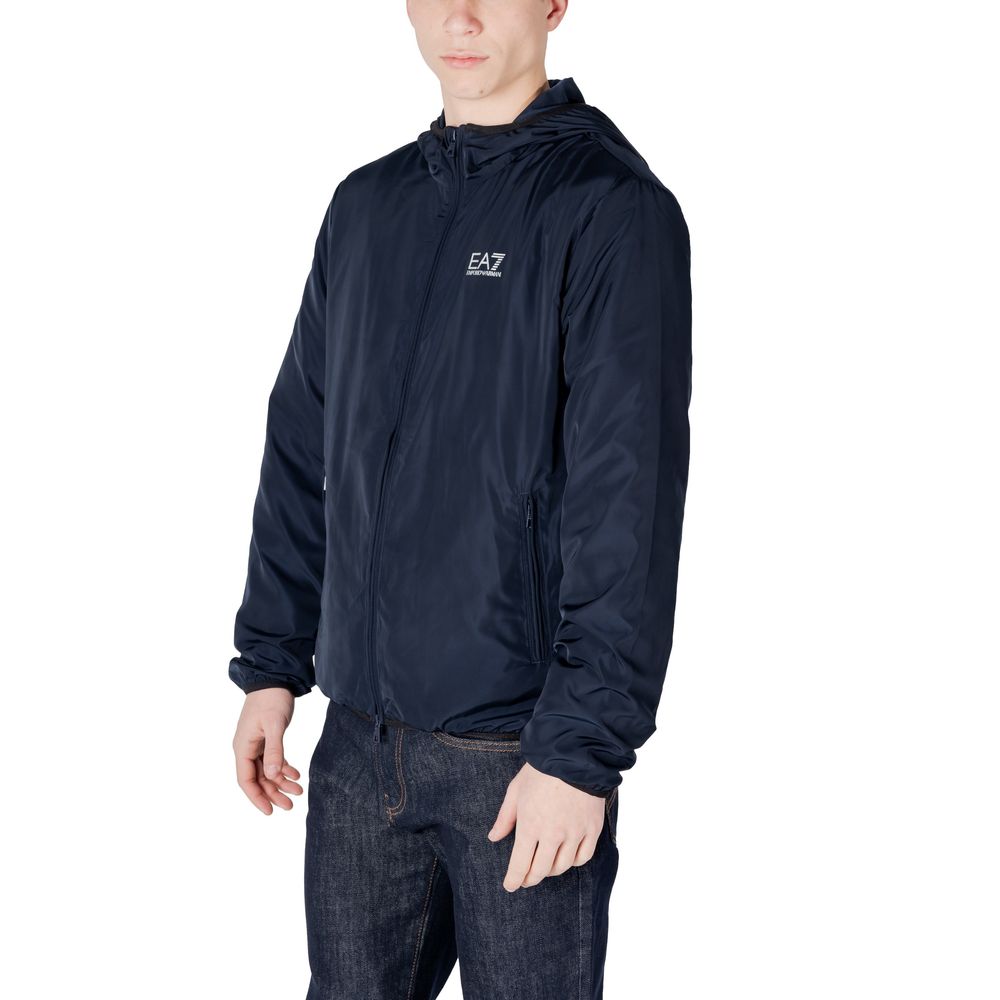EA7 Emporio Armani Blue Polyester Jackets & Coat