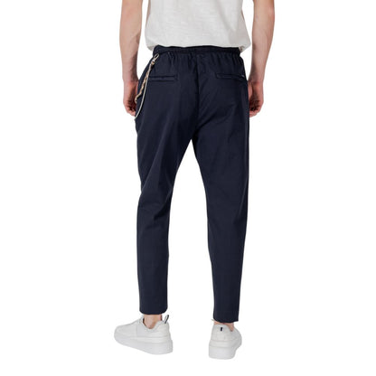 Gianni Lupo Blue Cotton Pant