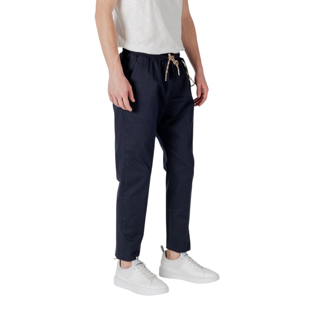 Gianni Lupo Blue Cotton Pant