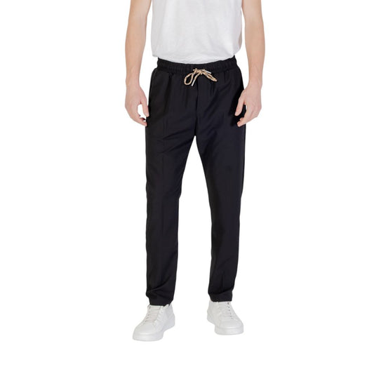 Gianni Lupo Black Polyester Pant
