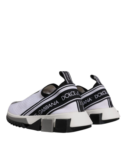 Dolce & Gabbana Black White Slip On Sorrento Sneakers Shoes