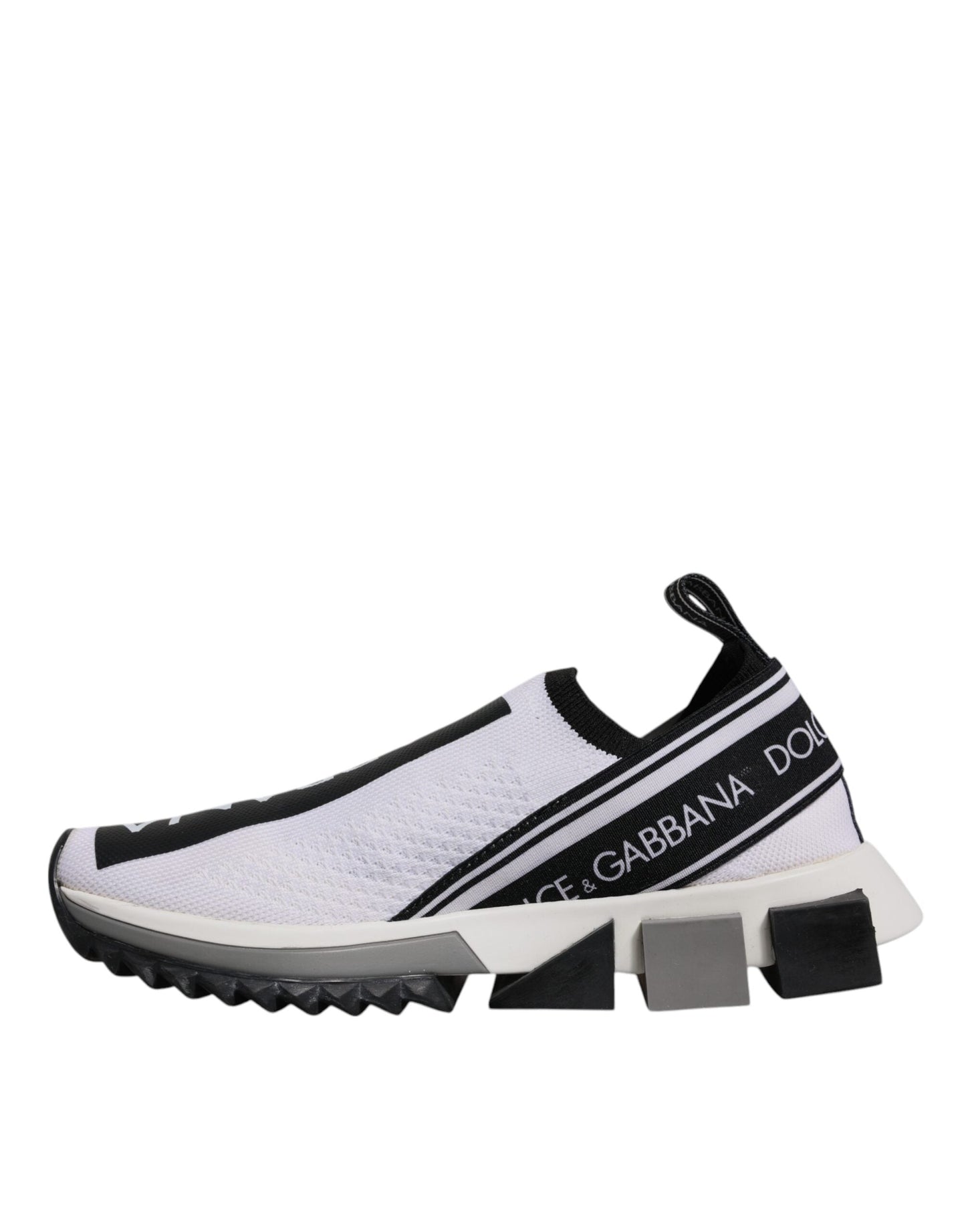 Dolce & Gabbana Black White Slip On Sorrento Sneakers Shoes