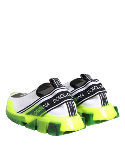 Dolce & Gabbana Black White Slip On Sorrento Sneakers Shoes