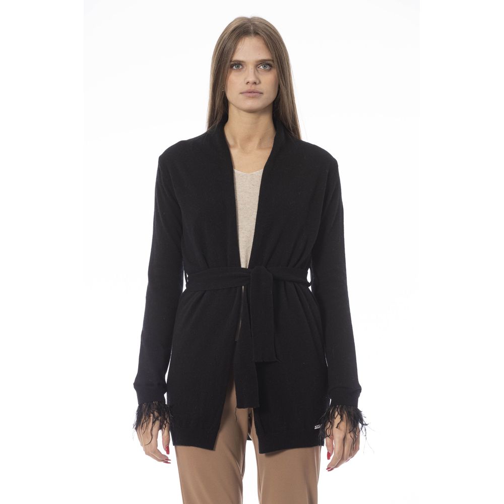 Baldinini Trend Black Wool Women Cardigan
