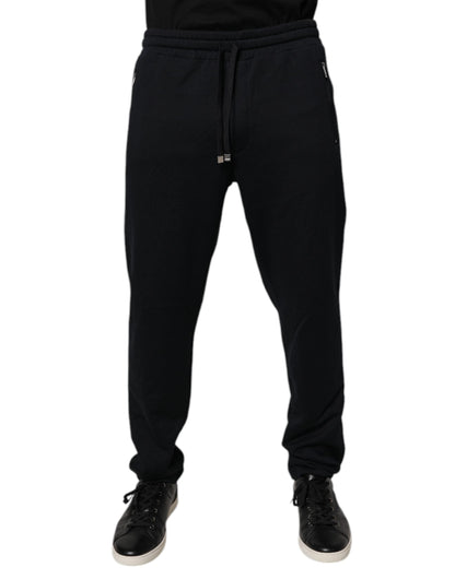 Dolce & Gabbana Blue Cotton Jogger Jogging Men Trouser Pants
