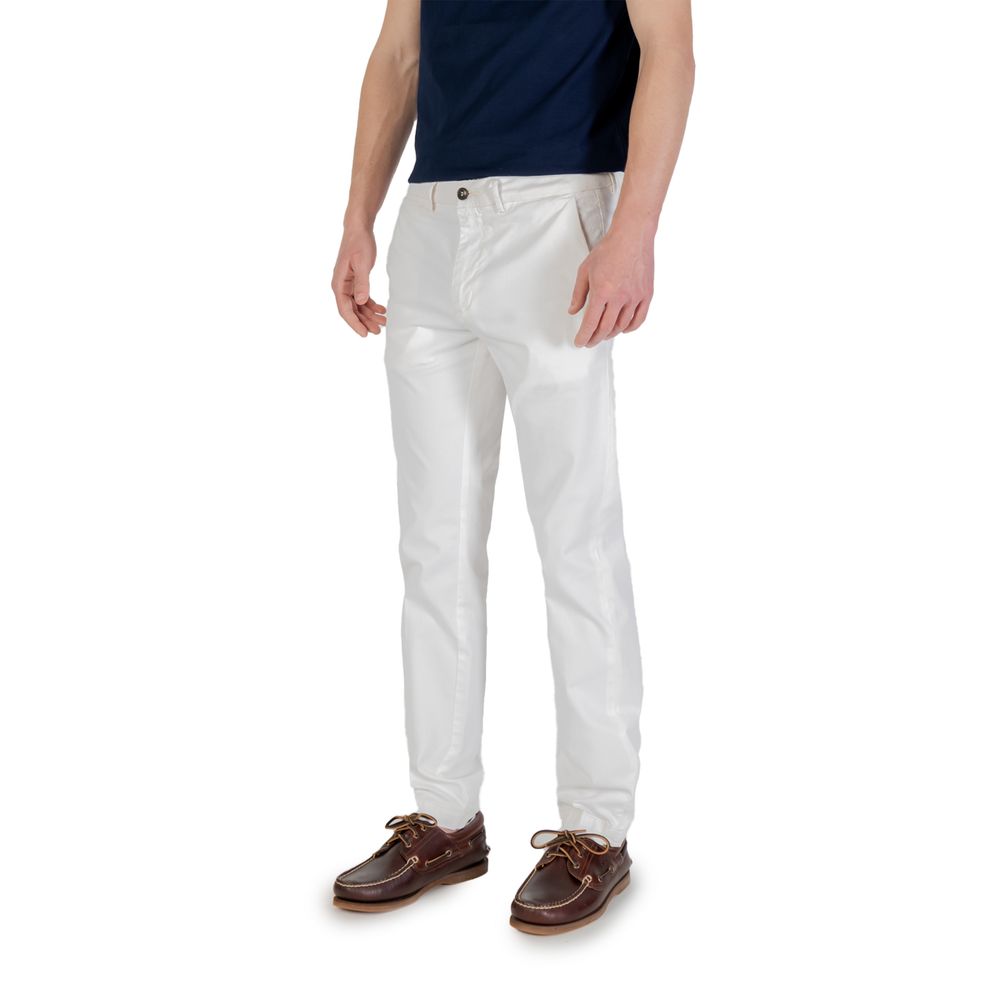 Borghese White Cotton Skinny Pant
