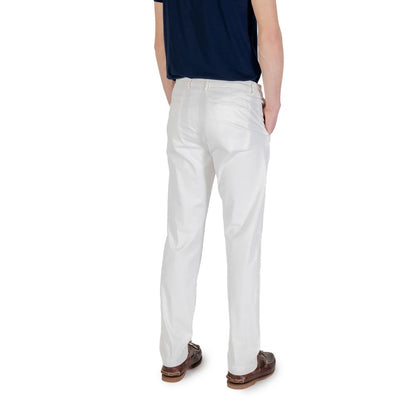 Borghese White Cotton Skinny Pant