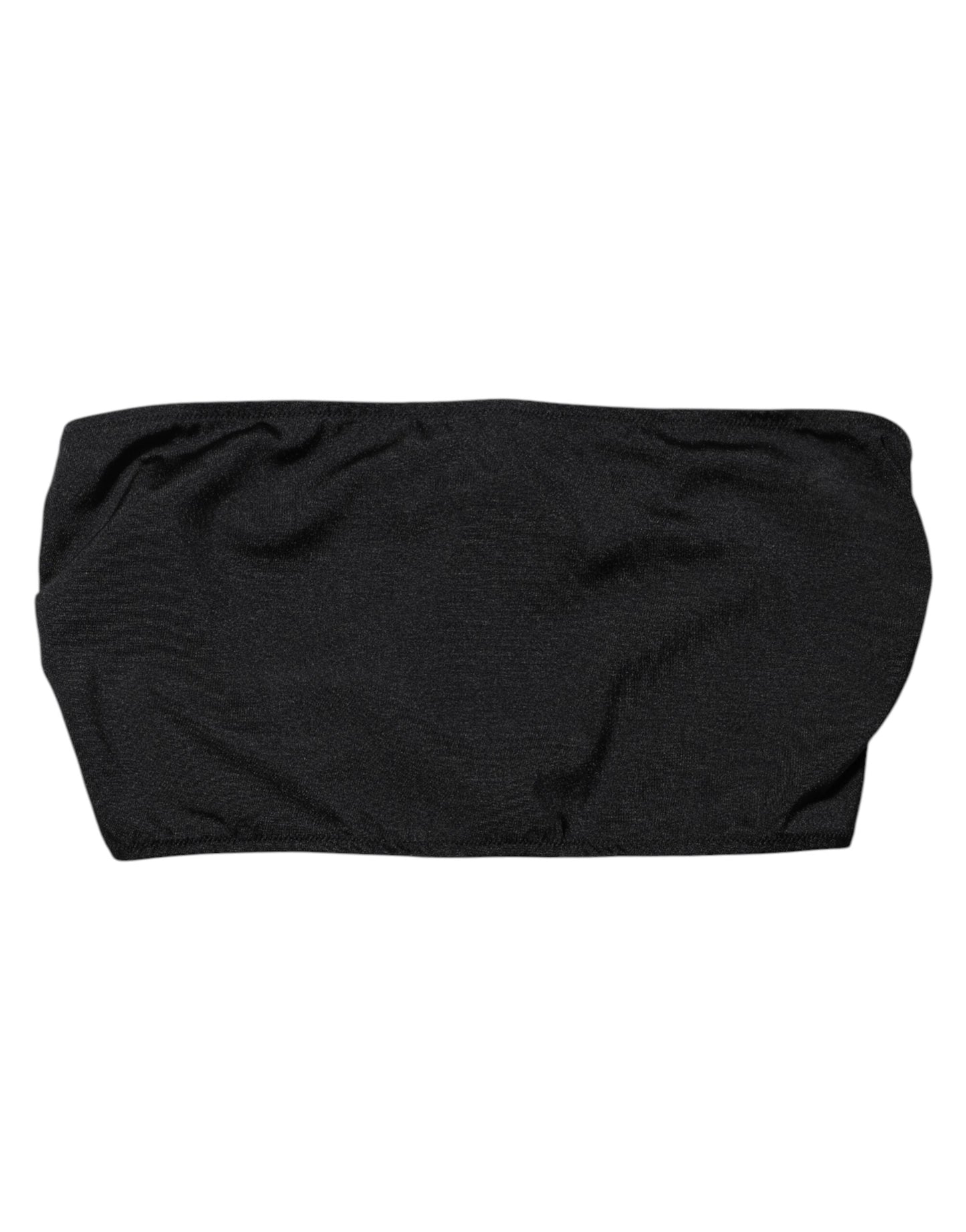 Dolce & Gabbana Black Nylon Blend Bandeau Strapless Tube Top