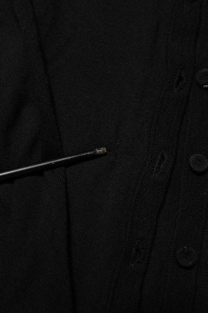 Dolce & Gabbana Black Virgin Wool Buttoned Cardigan Sweater