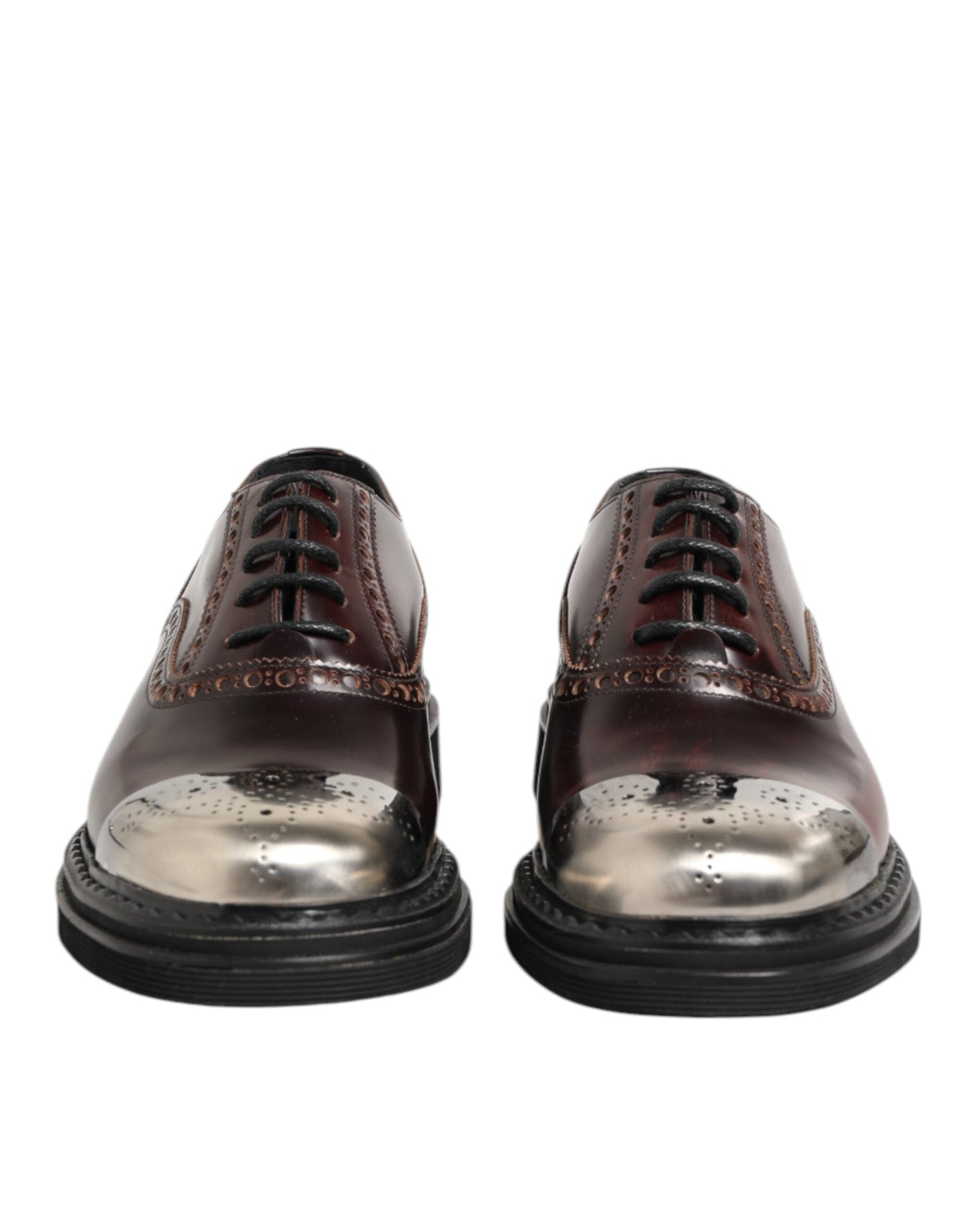 Dolce & Gabbana Brown Leather Lace Up Dress Men Oxford Shoes
