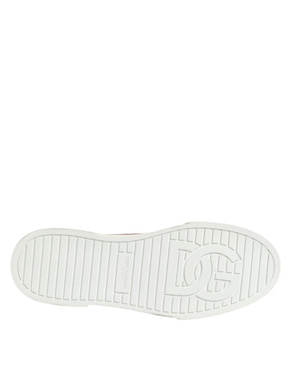 Dolce & Gabbana Multicolor Cotton High Top Men Sneakers Shoes