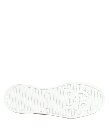 Dolce & Gabbana Multicolor Cotton Logo Low Top Sneakers Shoes