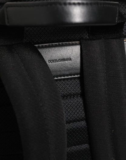 Dolce & Gabbana Black Nylon DG Patch School Travel Backpack Borse Bag