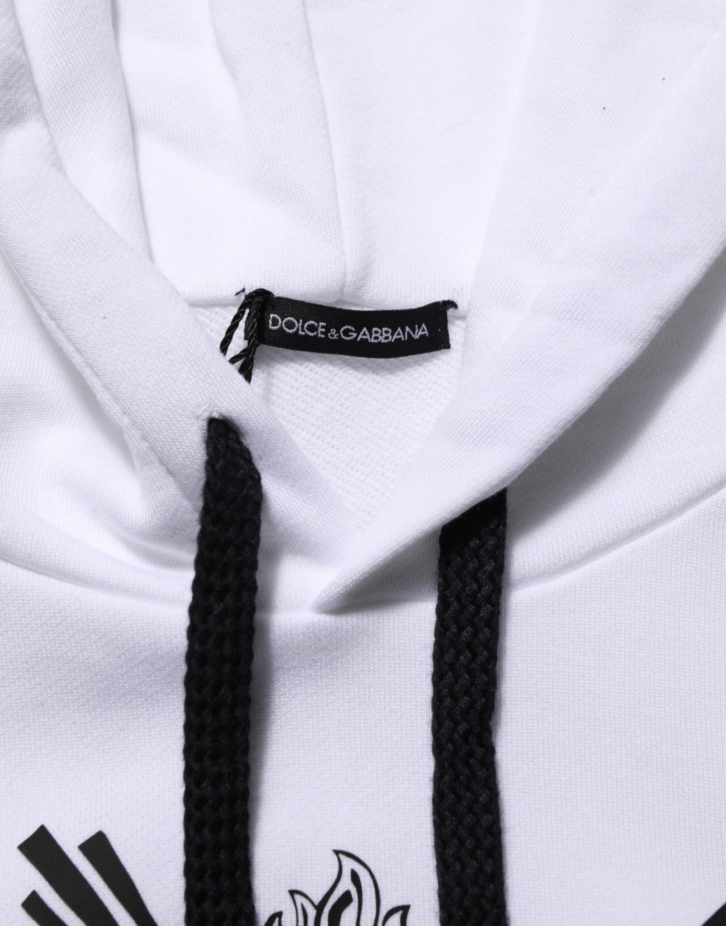 Dolce & Gabbana White Sacred Heart Hooded Sweatshirt Sweater