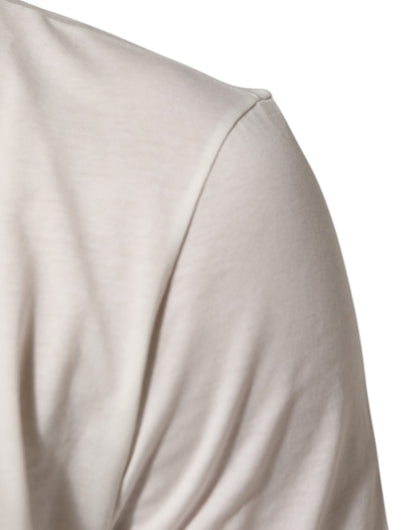 Dolce & Gabbana White Cotton Goodluck 2020 Crew Neck T-shirt