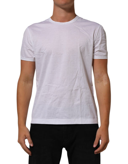 Dolce & Gabbana White Cotton Crew Neck Underwear Tee T-shirt
