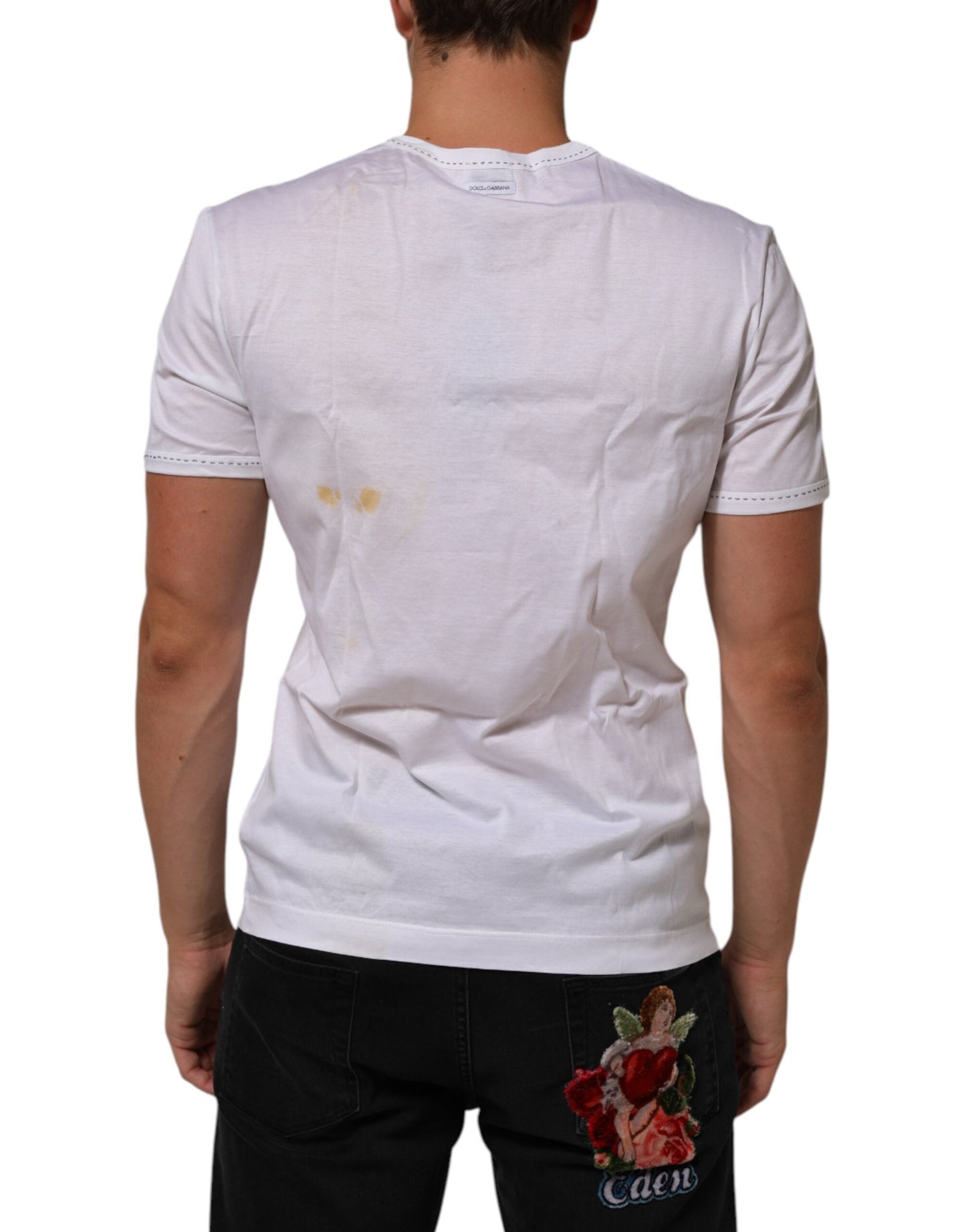 Dolce & Gabbana White Cotton Crew Neck Underwear Tee T-shirt