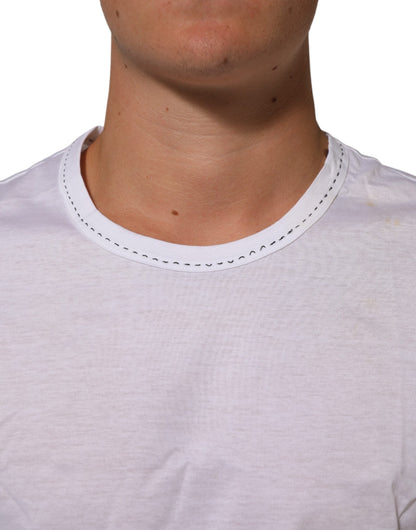 Dolce & Gabbana White Cotton Crew Neck Underwear Tee T-shirt