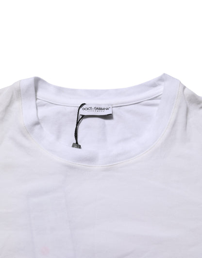 Dolce & Gabbana White Cotton Round Neck Underwear T-shirt