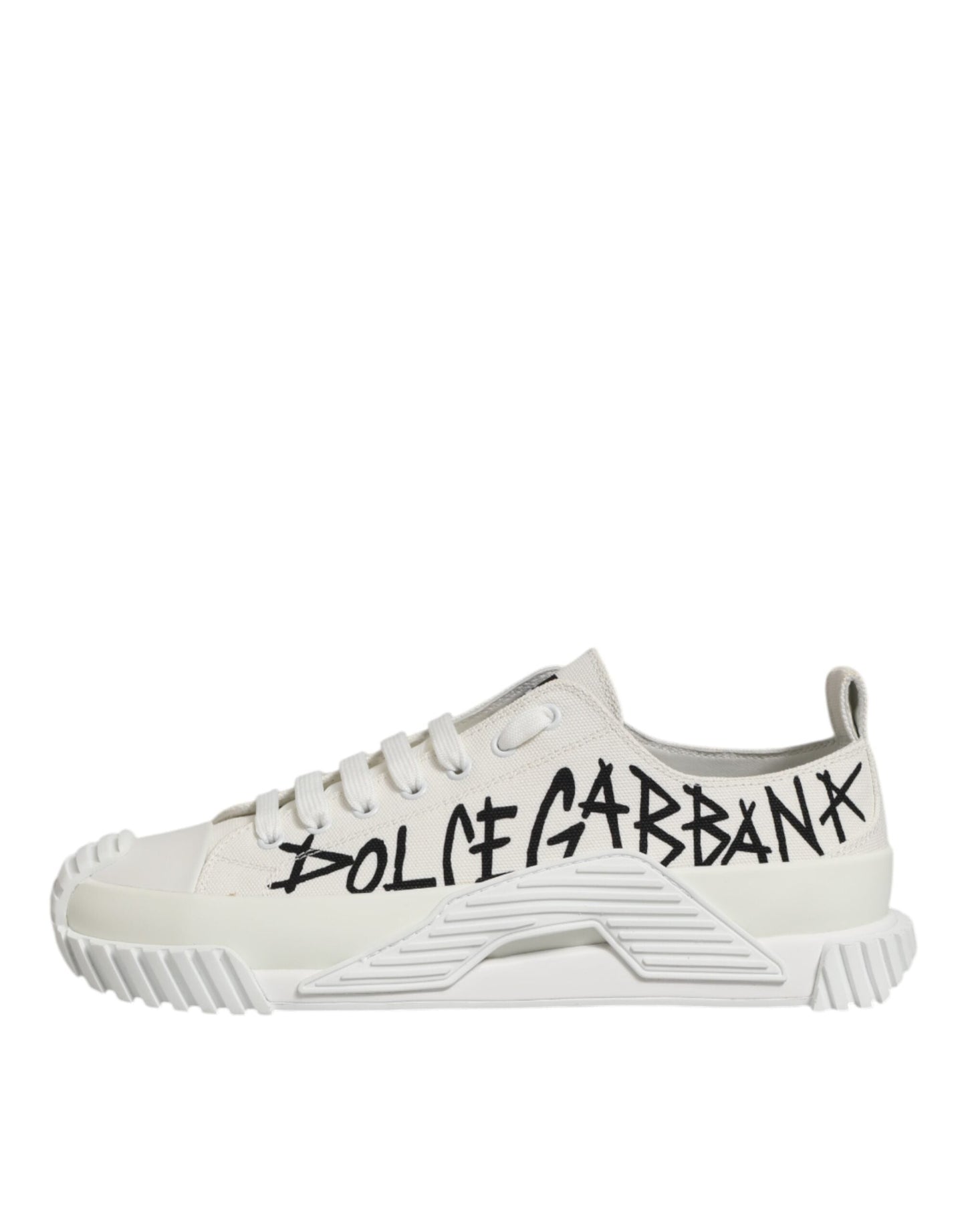 Dolce & Gabbana White Cotton NS1 Low Top Sneaker Shoes