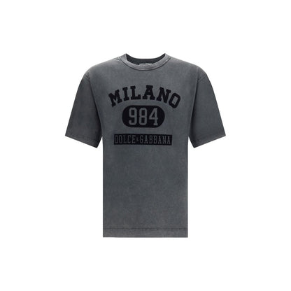 Dolce & Gabbana Cotton T-Shirt with velvety logo