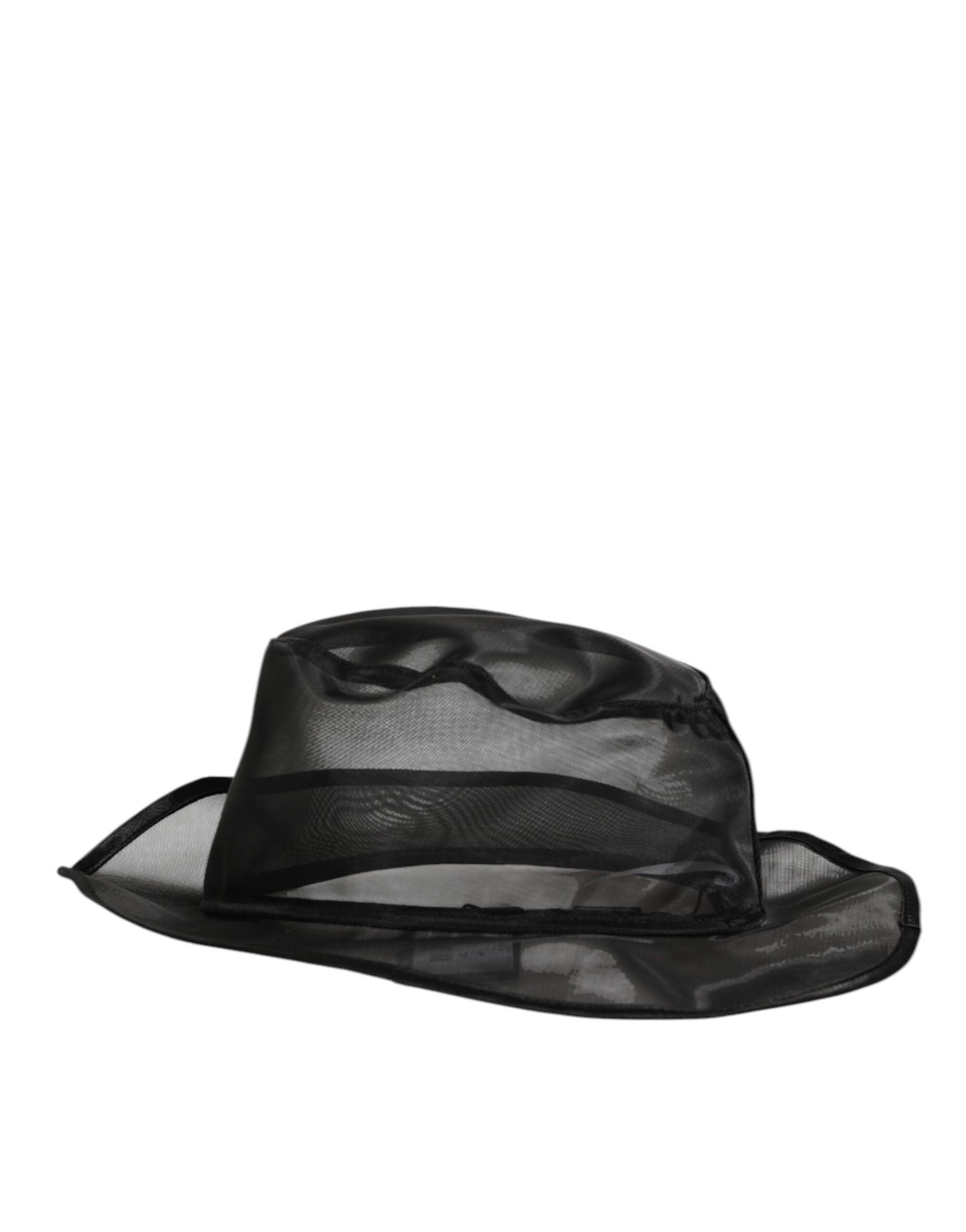 Dolce & Gabbana Black Silk Mesh Bucket Men Fisherman Cap Hat