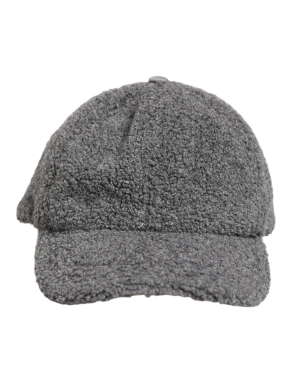 Dolce & Gabbana Gray Wool Fleece Rapper Men Baseball Capello Hat