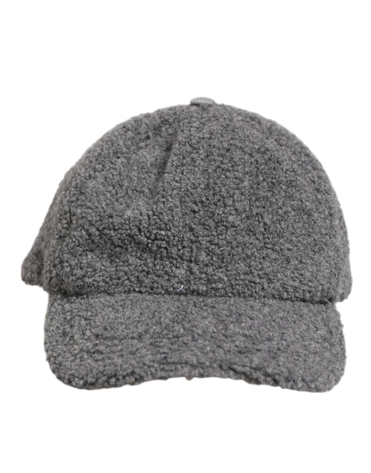 Dolce & Gabbana Gray Wool Fleece Rapper Men Baseball Capello Hat