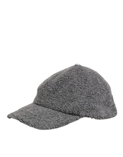 Dolce & Gabbana Gray Wool Fleece Rapper Men Baseball Capello Hat