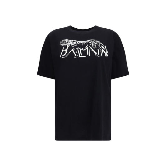 Balmain T-shirt with Leopard Print