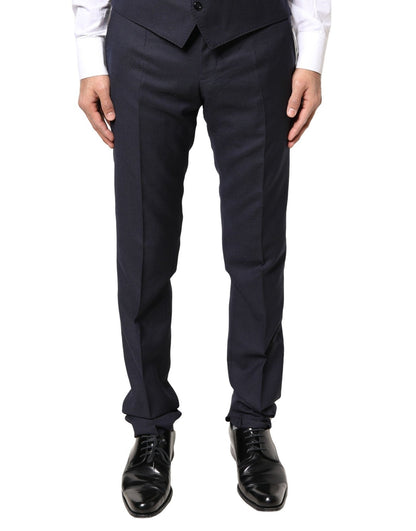 Dolce & Gabbana Gray Wool Formal Dress Men Trousers Pants