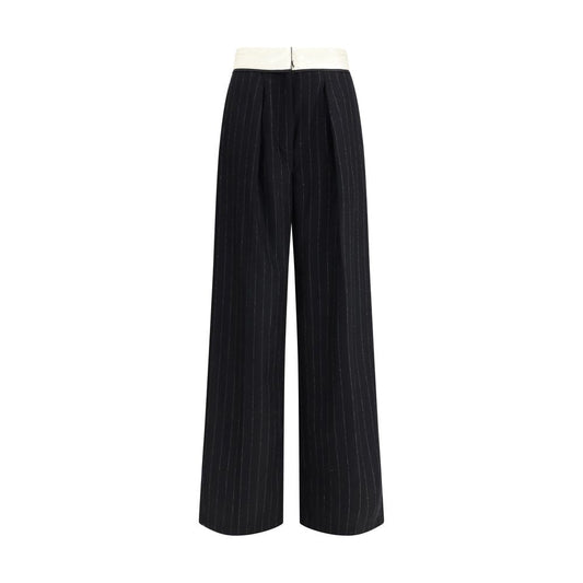 Forte_Forte Sartorial high-waisted pinstripe wool-blend Trousers