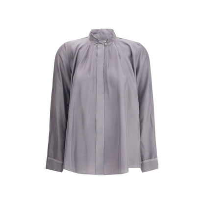 Forte_Forte Crater-collar Shirt in habotai Silk