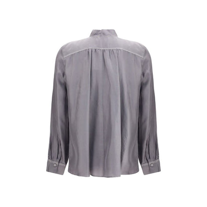 Forte_Forte Crater-collar Shirt in habotai Silk