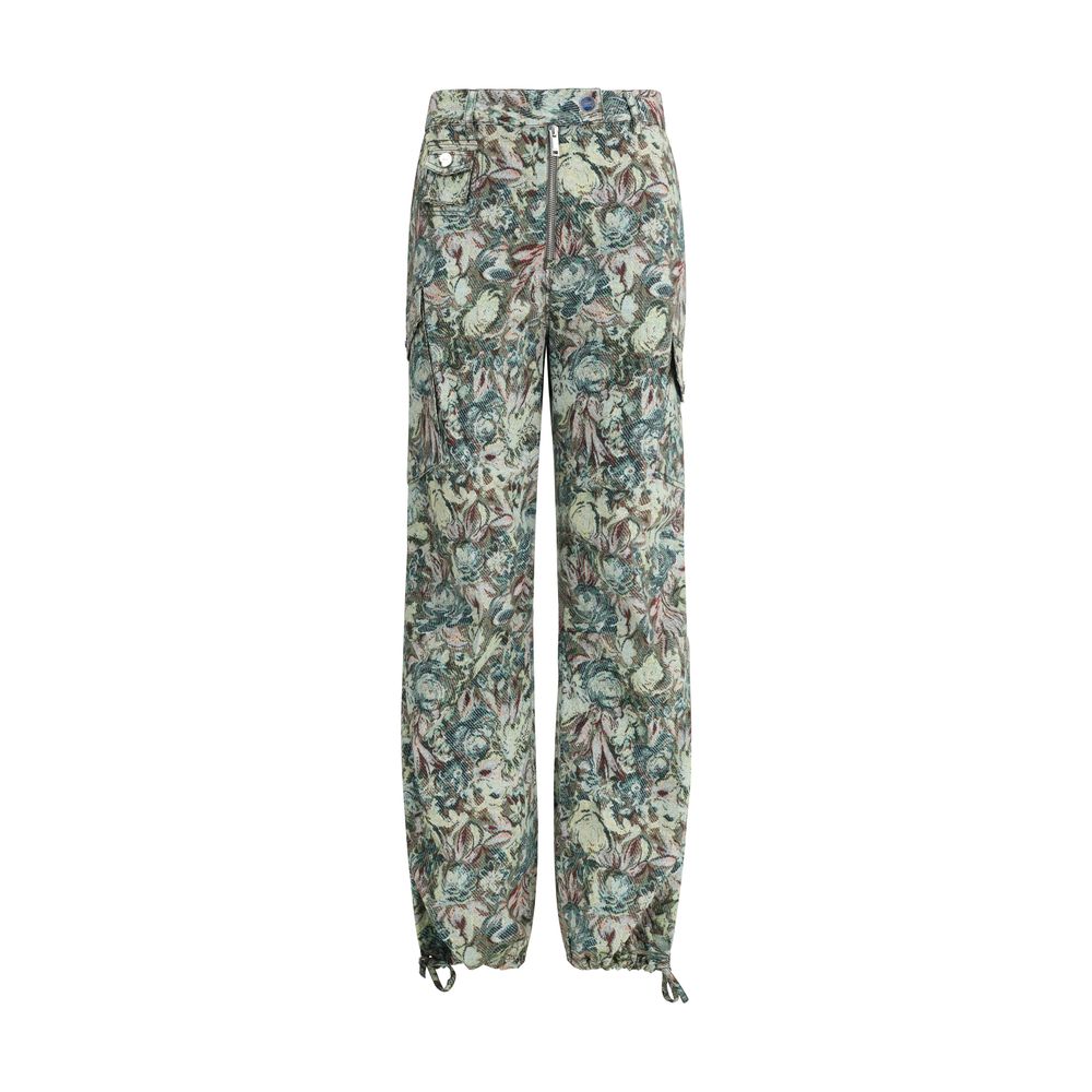 Ganni Printed Stretched Cotton Pants