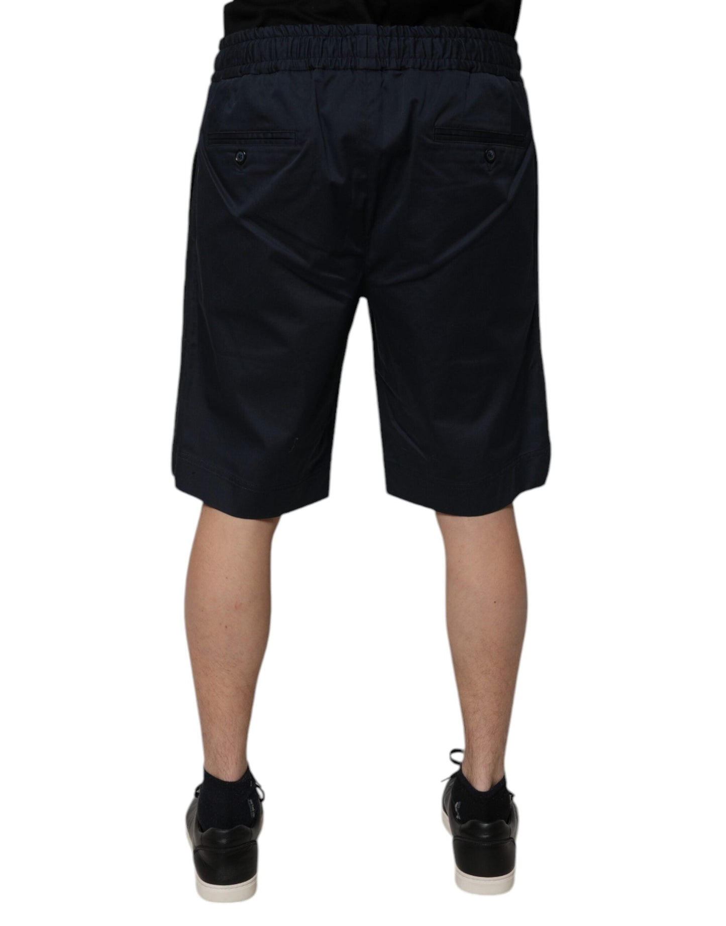 Dolce & Gabbana Navy Blue Cotton Stretch Men Bermuda Shorts