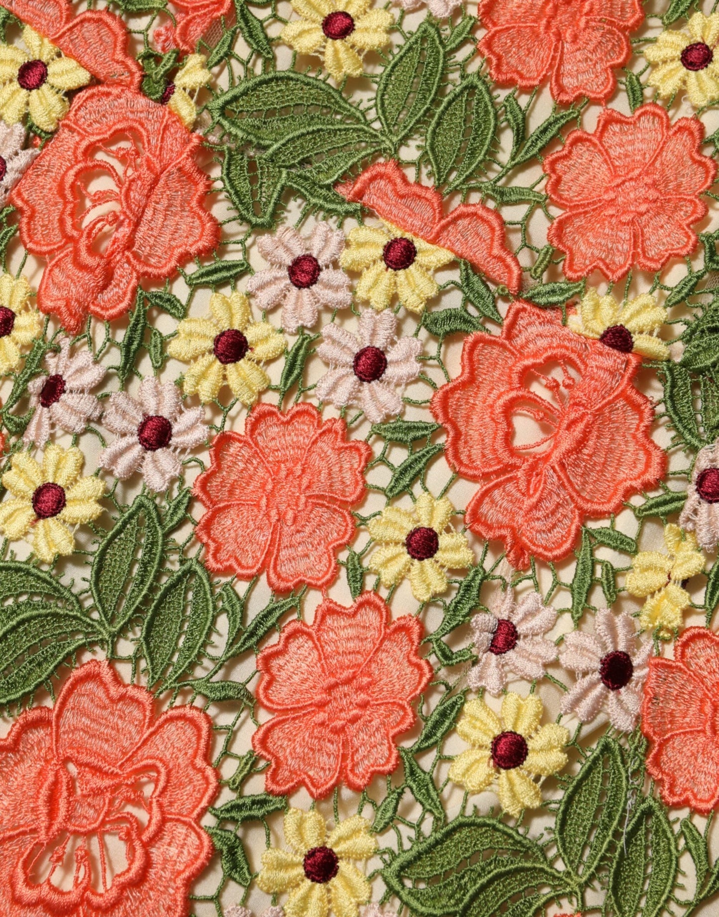 Dolce & Gabbana Multicolor Floral Embroidery Aline Mini Dress