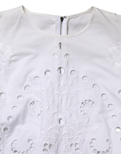 Dolce & Gabbana White Cut Out A-line Sheath Mini Dress