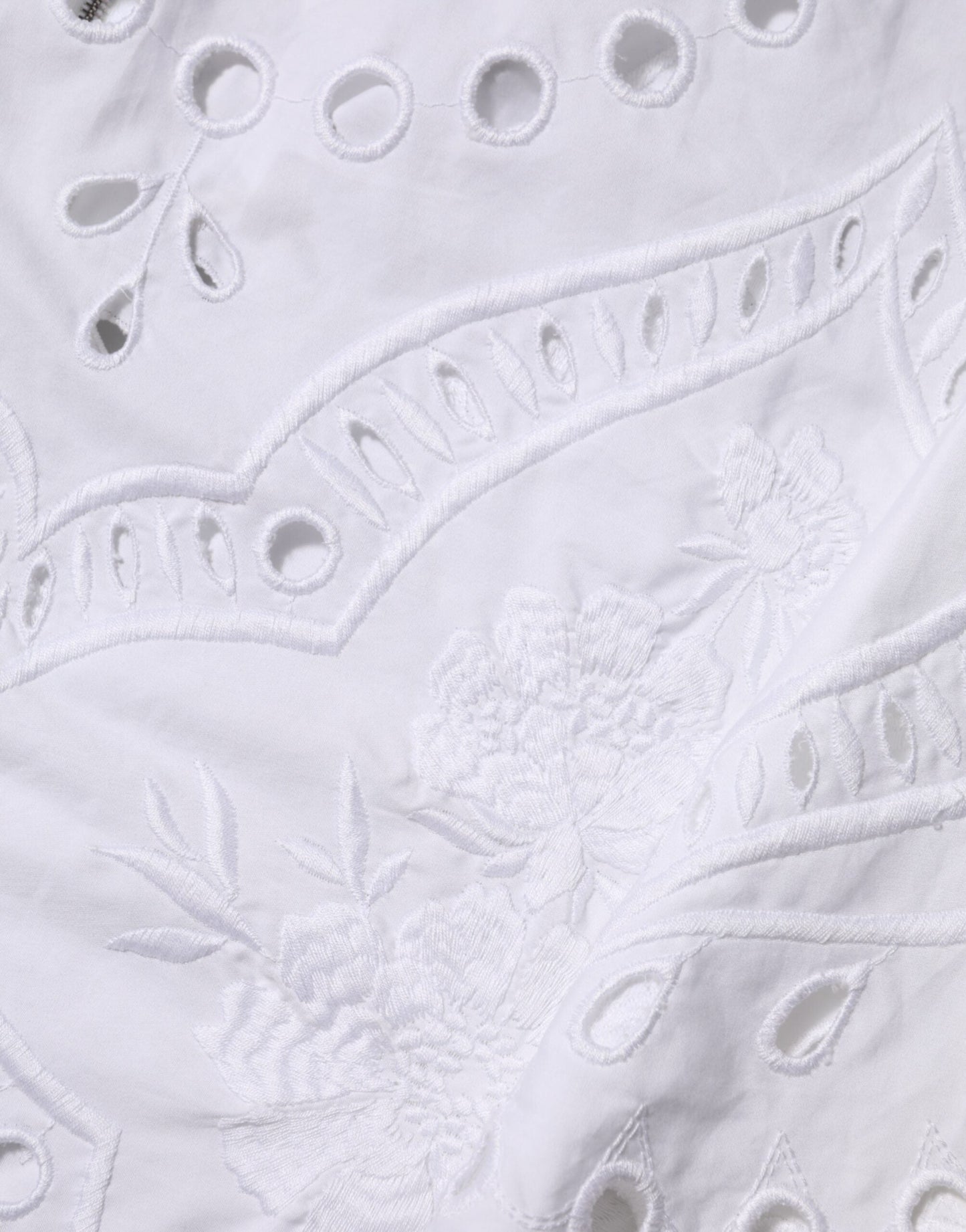 Dolce & Gabbana White Cut Out A-line Sheath Mini Dress