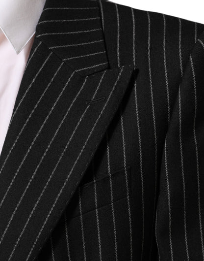 Dolce & Gabbana Black Stripes 2 Buttons Suit Jacket Blazer