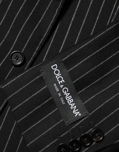 Dolce & Gabbana Black Stripes 2 Buttons Suit Jacket Blazer