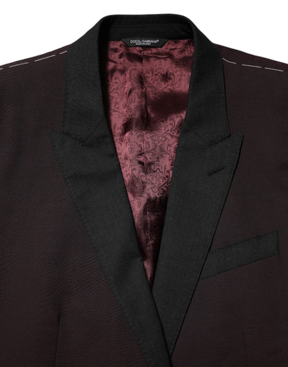 Dolce & Gabbana Maroon Wool 2 Buttons Suit Jacket Blazer